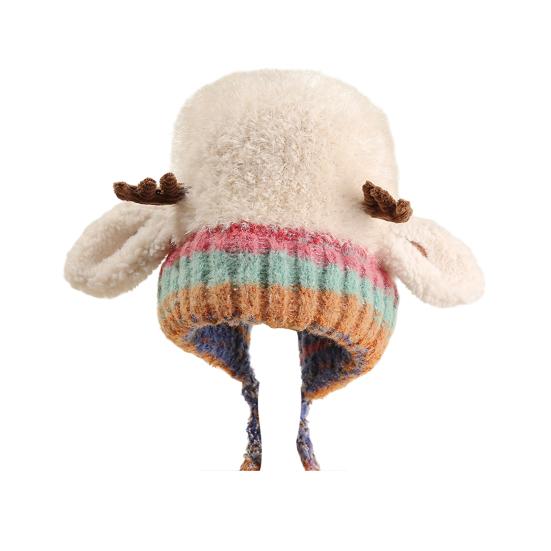 Рождественская шляпа с рогами, сумка 2-в-1, праздничная шляпа с оленьими рогами, эластичная, мягкая, теплая зимняя шапка