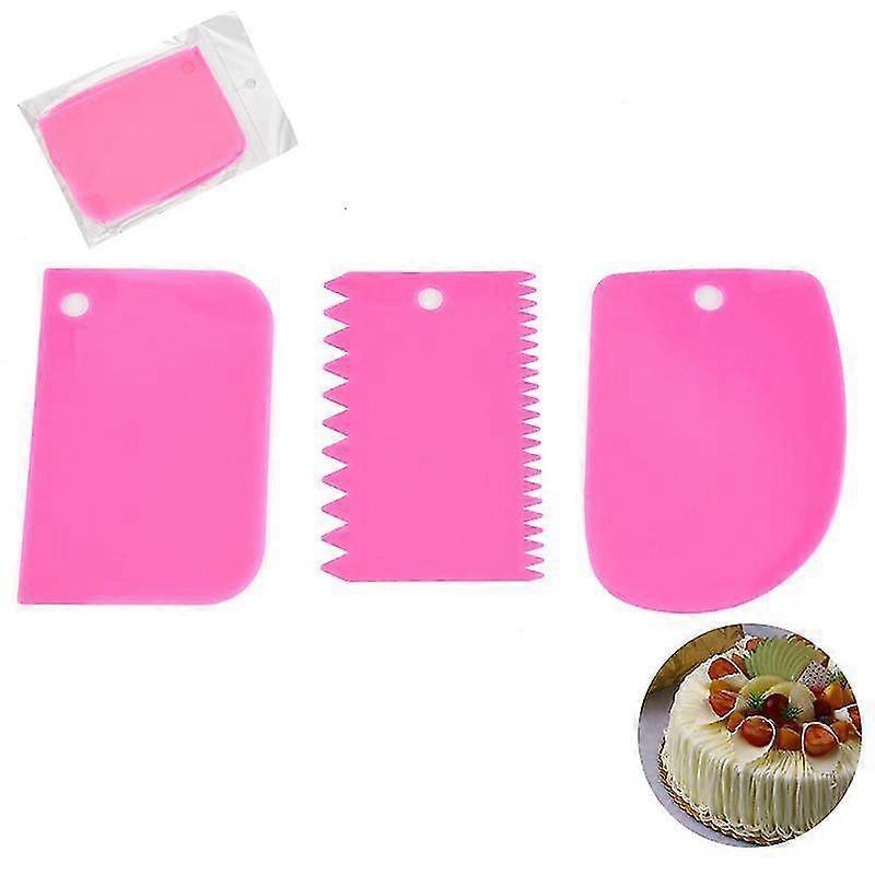 Dough Cutter Scraper - Plastic Cake Scraper Spatula Set Pastry Dough Fondant Cream Cake Edge Side Icing Smoother Cutters And Decorating Comb (6p