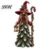 Winter Holiday Gift for Family Christmas Santa Claus/Snowman/Witch Figurine with Tree Skirt Design, Table Centerpiece Witch Collectibles Christmas,
