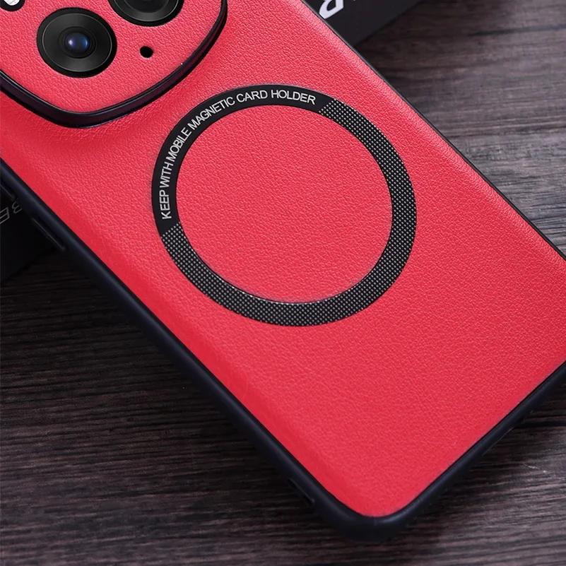 Роскошный кожаный чехол для Honor Magic 6 Lite Pro 5 Pro 4 3 Honor 200 100 Pro 90 Pro X7A X8A X9A противоударный магнитный противоударный чехол Magsafe Business