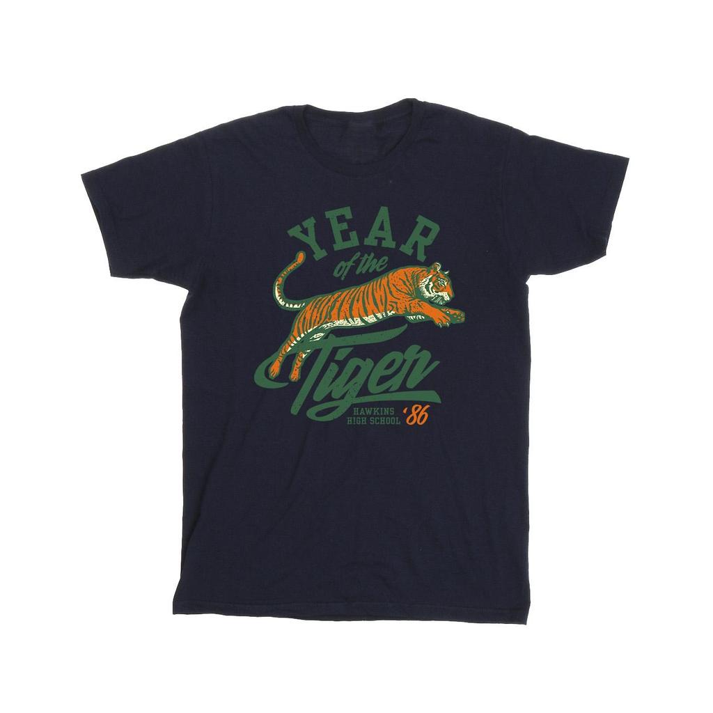 Netflix Mens Stranger Things Hawkins Year of The Tiger 86 T-Shirt