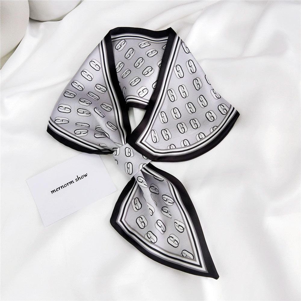 Новые шарфы Шелковые шарфы Женские весенние и осенние длинные декоративные профессиональные шарфы Летние тонкие стили в сочетании с рубашками Стильные