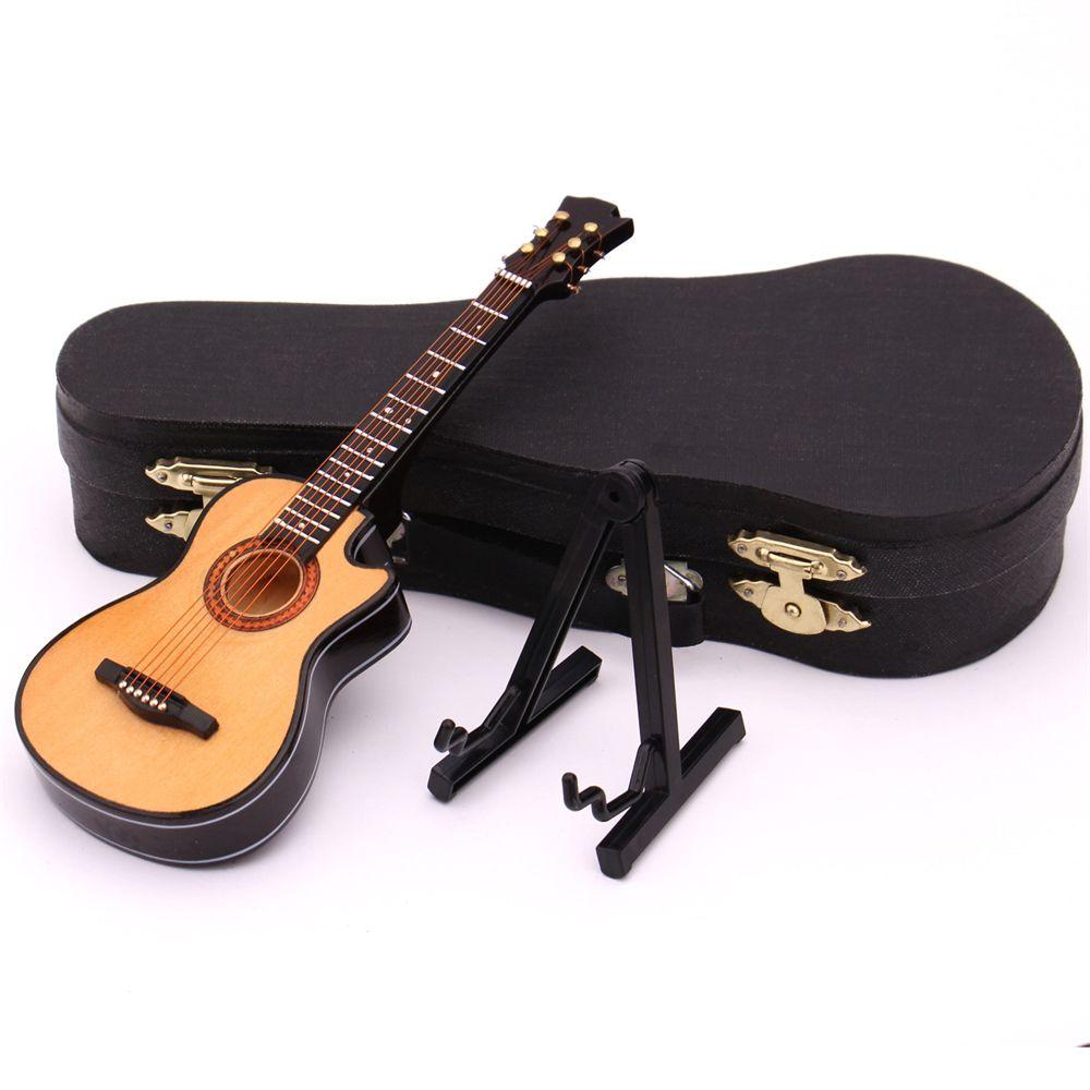 Dolls House Miniature Guitar Desk Decor Guitar Scale Model Acoustic Guitar Toys Guitar Ornaments