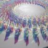 Радужные акриловые квадраты 0,8'' x 0,8''/1,2" x 1,2" Набор мини-радужных голографических акриловых листов Двусторонние голо-плитки для поделок DIY Свет Тень