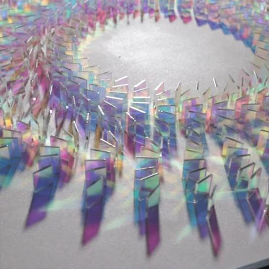 Радужные акриловые квадраты 0,8'' x 0,8''/1,2" x 1,2" Набор мини-радужных голографических акриловых листов Двусторонние голо-плитки для поделок DIY Свет Тень