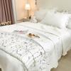 Korean Version Of The New Embroidered Summer Cool Quilt Ice Silk Lace Air Conditioning Thin Quilt Sheet Pillowcase