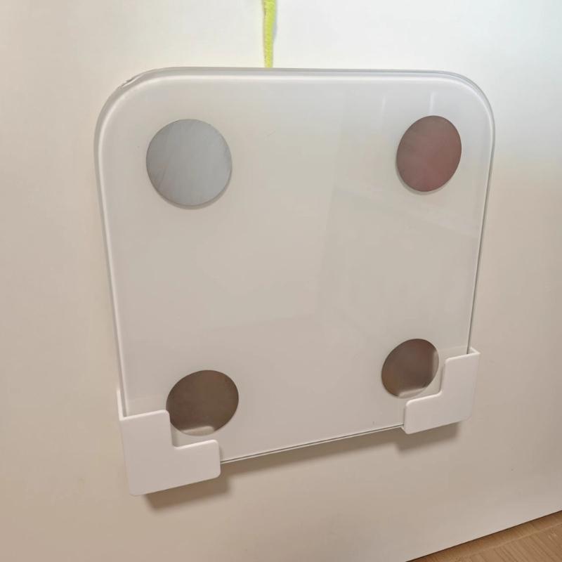 Wall Mounted Scale Holder ABS Sturdy Organizers For Bathroom Kitchen Gym Storage