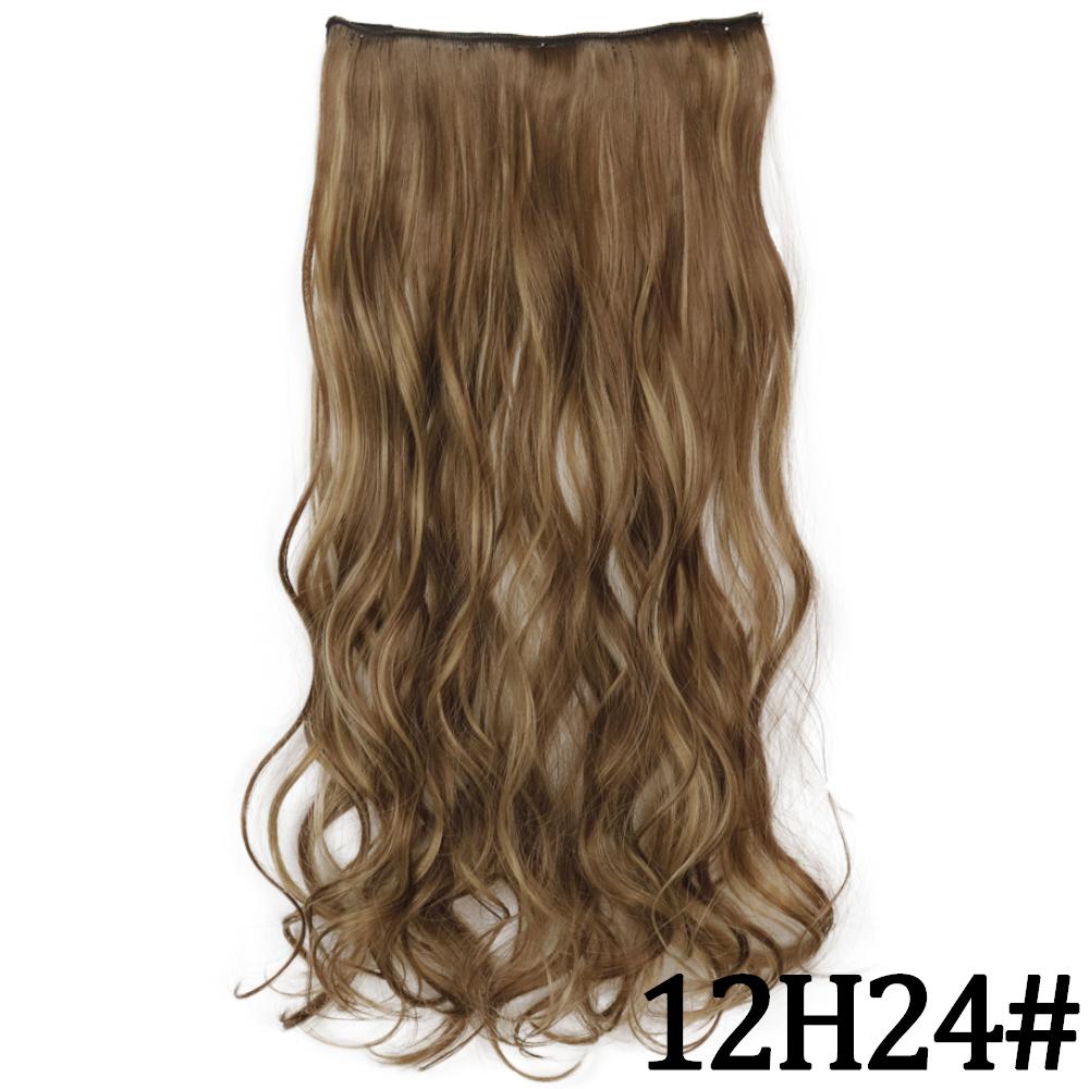 MERISIHAIR Длинные волнистые синтетические волокна 22 дюйма 5 зажимов для наращивания волос Волнистые прямые волосы Черный Коричневый Блондинка Повседневная одежда