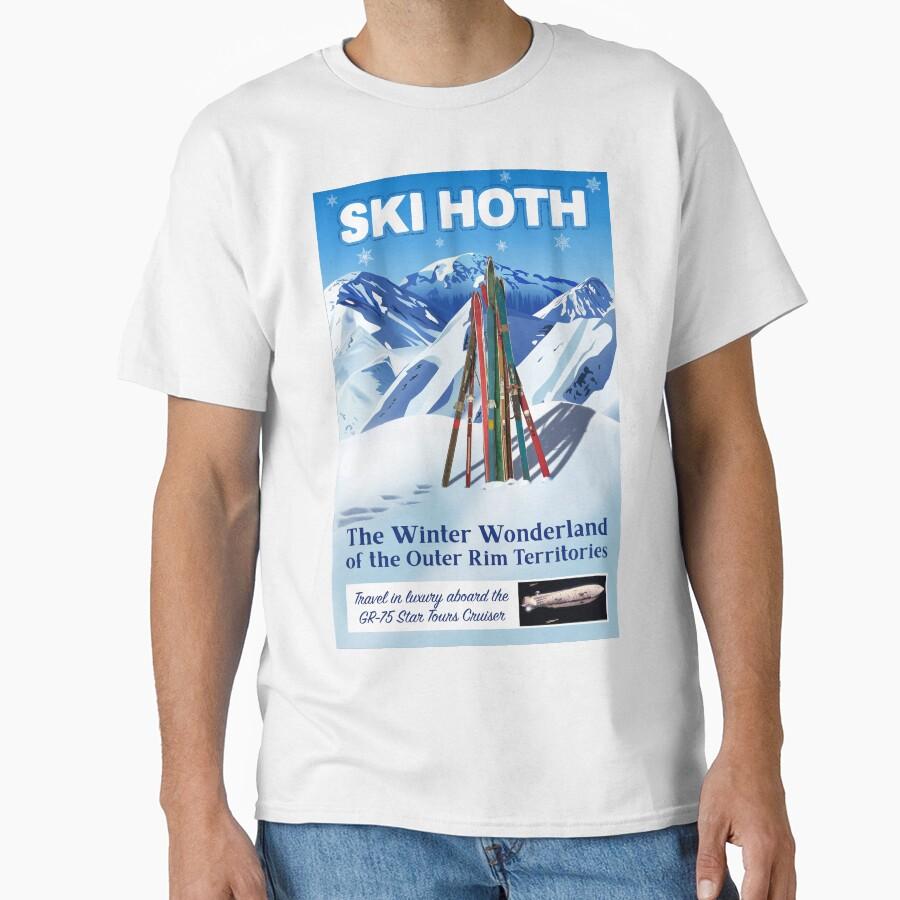 Vintage-Style Ski Hoth Travel Poster Classic T-Shirt