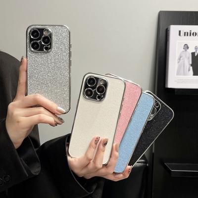 Гальванизированный чехол с блестками для отвода тепла, совместимый с iPhone 14 Pro Max Apple 15 Чехол для телефона 13/12 Нишевое ощущение высокого класса