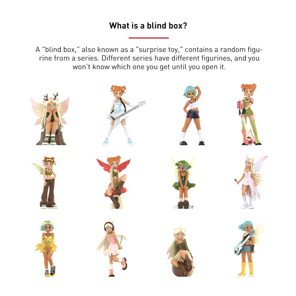 POP MART Peach Riot Punk Fairy Series Pop Mart Gacha Gacha Blind Box Фигурка Пластиковая модель Премиум-игрушка Мягкий винил ПВХ Оригинальный персонаж День рождения