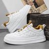 Fashion Fashion Men's Casual Shoes Platform Thick Sole Leather White Shoes Men Board Outdoor Sports Shoes Zapatillas Hombre