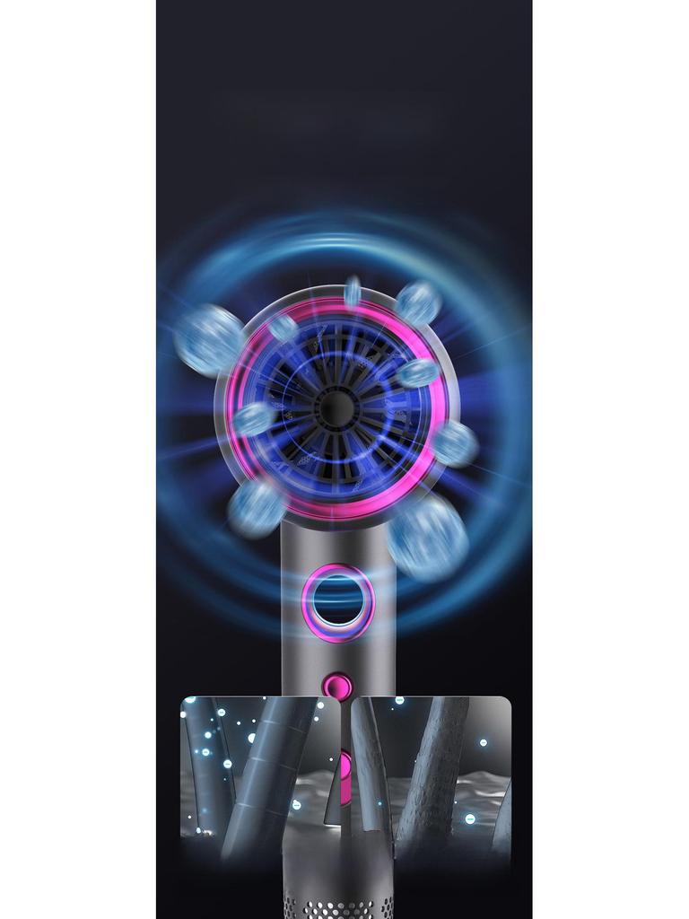 Мощный фен с контролем температуры и ионной технологией, 6 скоростей горячего/холодного воздуха.