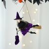 Хэллоуин Подвесной Декор Ведьма Подвесная Кукла Ведьма Украшение Маленькая Летающая Ведьма Фигурка на Метле для Сада Двора Дом с Привидениями Хэллоуин Декор