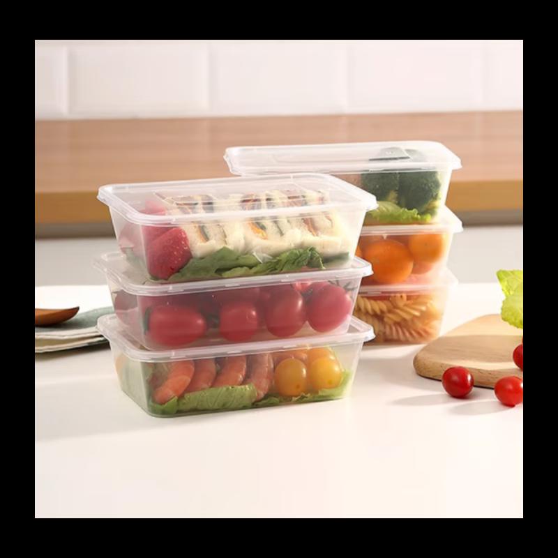 Disposable Square Transparent Food Containers with Lids