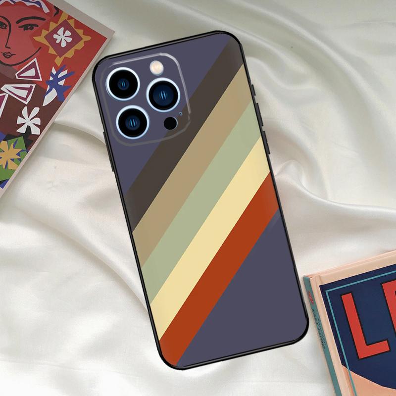Retro Stripes Aesthetic Vintage Case For iPhone 15 14 13 12 11 Pro Max XR X XS Max 7 8 Plus SE 2020 12 13 Mini Back Cover