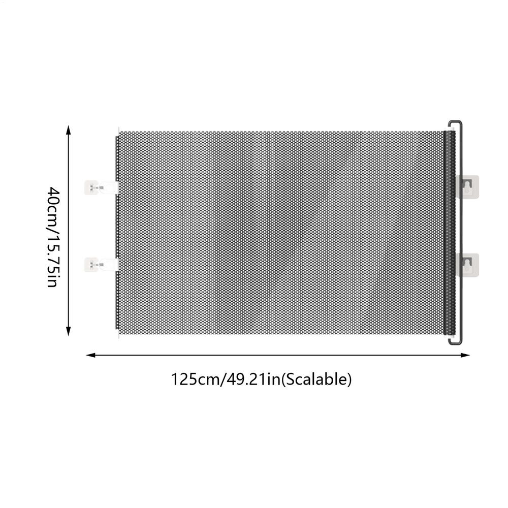 Retractable Dogs Gate Mesh Safety Barrier for Indoor Use No Drilling Pet Isolation Fence for Small Dogs Doorway Hallway Stairs