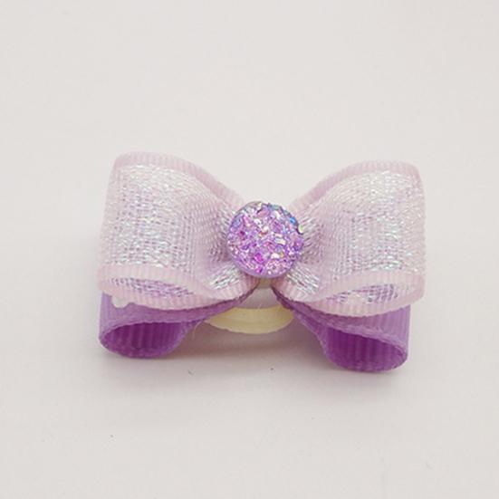 2 шт., завязки для волос для собак, волнистая точка, украшение для головы с принтом, хорошая эластичность, милые