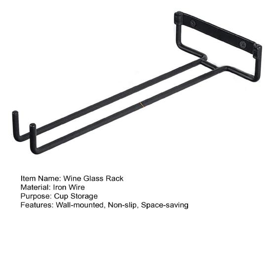 Draining Rust-proof Creative Wall-mounted Wine Cup Hanger Shelf Drain Holder Wine Cup Storage Rack