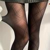 Модные полупрозрачные колготки, тонкие, эластичные, утягивающие, сексуальные колготки, классические ромбовидные женские чулки, чулочно-носочные изделия