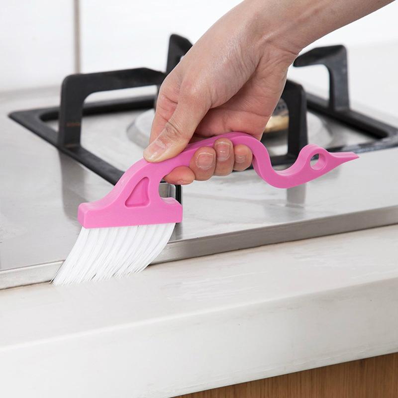 Щетка для чистки оконных пазов в форме лебедя, скребок, щетка для чистки щелей на подоконнике, кухонная щетка-колесо, кухонные принадлежности