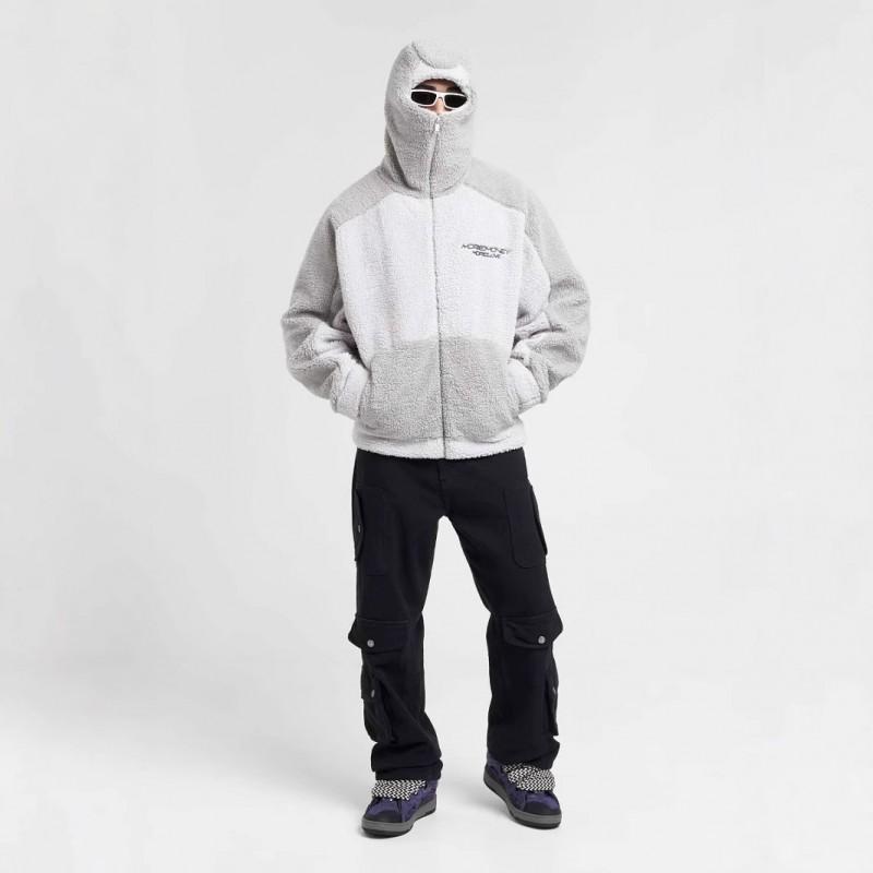 Унисекс Худи на молнии из флиса Streetwear с 3D графическим принтом, Облегающий крой, Длинный рукав, Зимняя