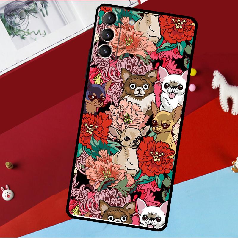 Мультяшная собака чихуахуа Чехол Для Samsung Galaxy S26 S25 S24 S21 S22 S20 Ultra S9 S10 Plus S23 FE S25 FE Чехол для телефона