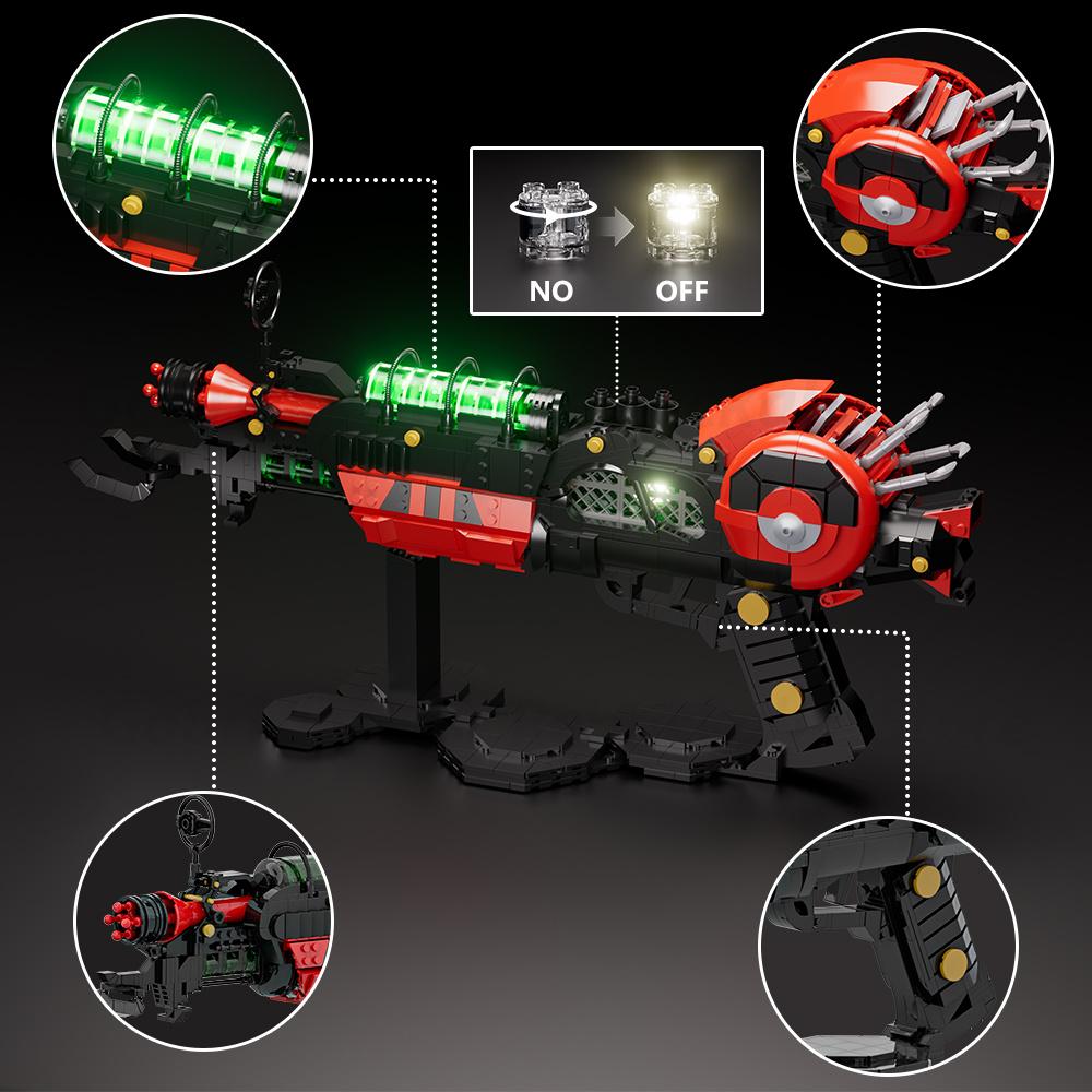 Gobricks MOC Call of Duty Ray Gun Mark 2 Модель из кубиков Ray Gun Mark II Строительные блоки Лазерный пистолет DIY Игровые игрушки Подарок