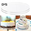 2Pcs Acrylic Cake Plates Non-Sticky Durable Versatile Transparent Round Buttercream Cake Discs for Cake Serving