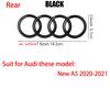 G5 4 Rings Logo ABS Chrome Black Car Front Hood Emblem Bonnet Badge Rear Trunk-Badge For QQ4 A5 A6L A3 A4 A7 Q2 Q3 Q7 Q8 TT Q2L Q5