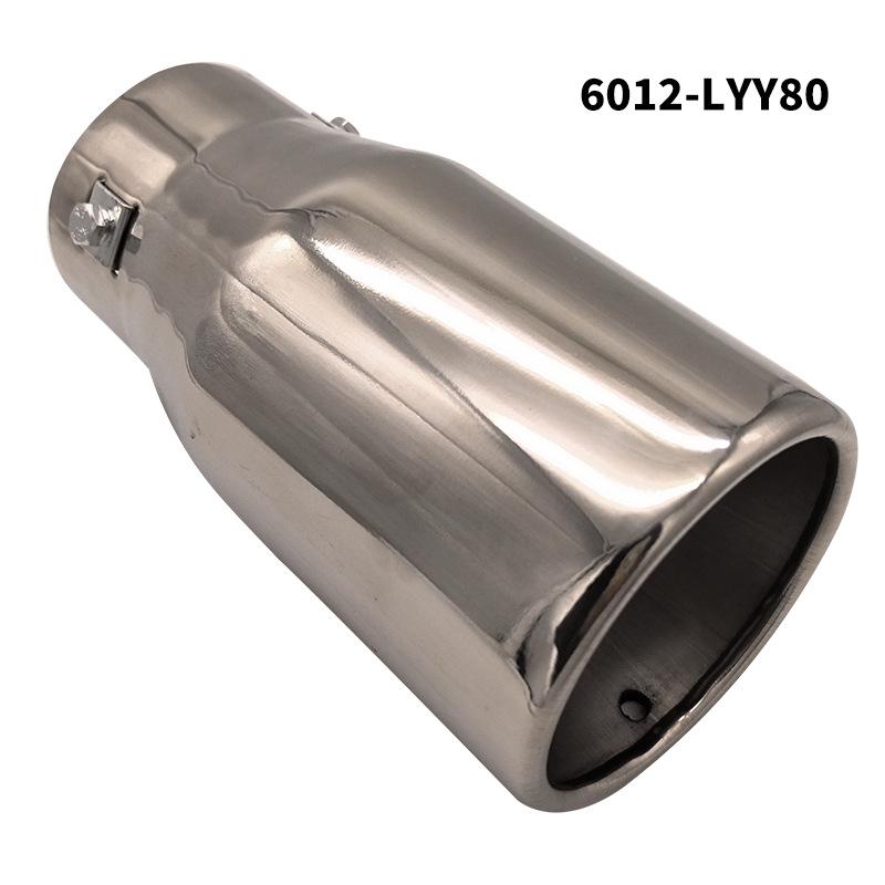 Stainless Steel Piano Black Exhaust Tailpipe for Prado, Reiz, Camry, RAV4, S6, and Civic.