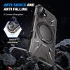For iPhone 16 Magnetic Case TPU+PC Phone Cover with Rotary Ring Kickstand
