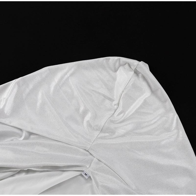 Белое атласное вечернее платье, формальное, длиной до пола, с V-образным вырезом, скользящим шлейфом, складками, длинными рукавами, складками, платья для особых случаев