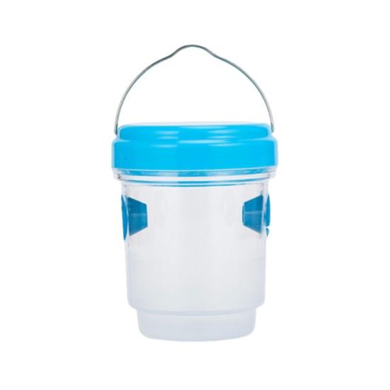 2Pcs Wasp Traps with Solar LED Light Auto ON/OFF Easy To Install Reusable Outdoor Hanging Fruit Fly Traps Insect Catchers