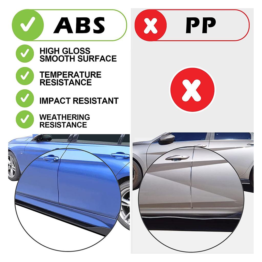 Side Skirt Length Bendable Side Skirt High Toughness Anti Scratch for