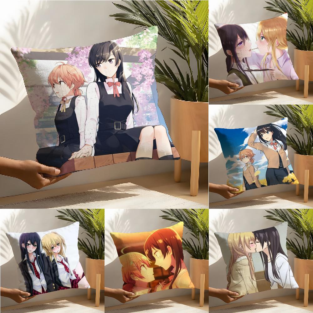 Yuri Anime Bloom Into You Pillow Case Home Living Room Decoration Linen Pillow Cases Cushion Cover