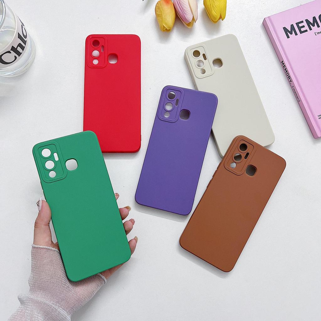 Однотонный чехол для телефона Infinix Hot 40 & Tecno Spark 10 Pro - Африканская модель