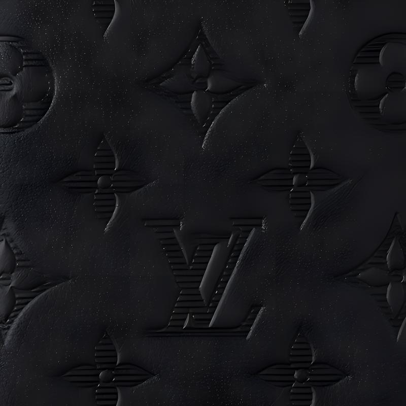Louis Vuitton Держатель для паспорта из тисненой коровьей кожи с монограммой Shadow, мужской, черный M13187-