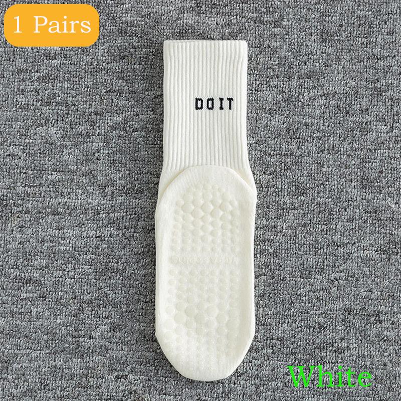 2 пары спортивных носков, хлопковые носки до середины голени для йоги, однотонные, полосатые, дышащие, нескользящие, для занятий фитнесом в помещении, для танцев в спортзале, пилатеса