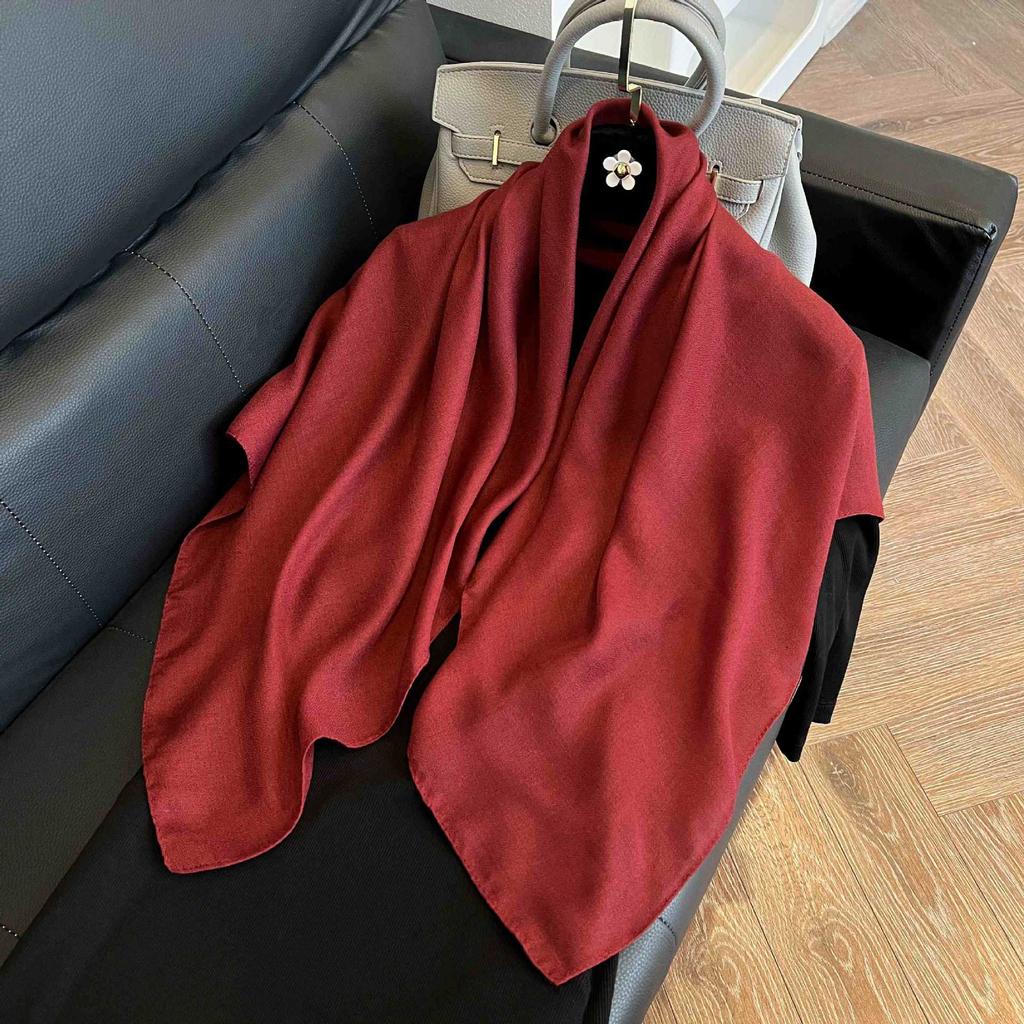 Retro 91 square scarf twill silk printing Korean version girls silk scarf summer and autumn imitation silk decorative gift scarf