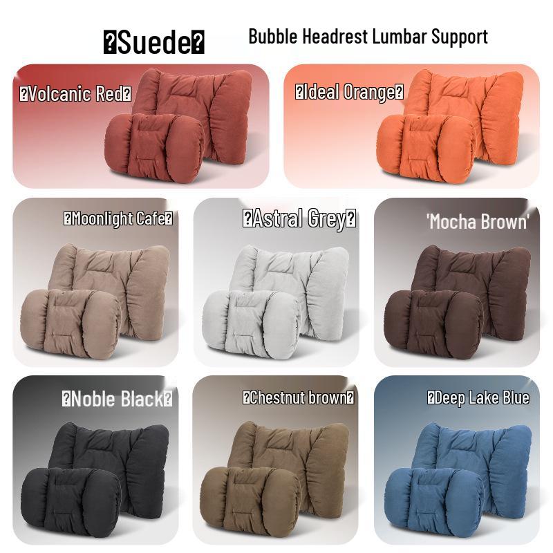 Роскошный зимний замшевый подголовник для автомобиля: Плюшевая подушка для поддержки поясницы и шеи