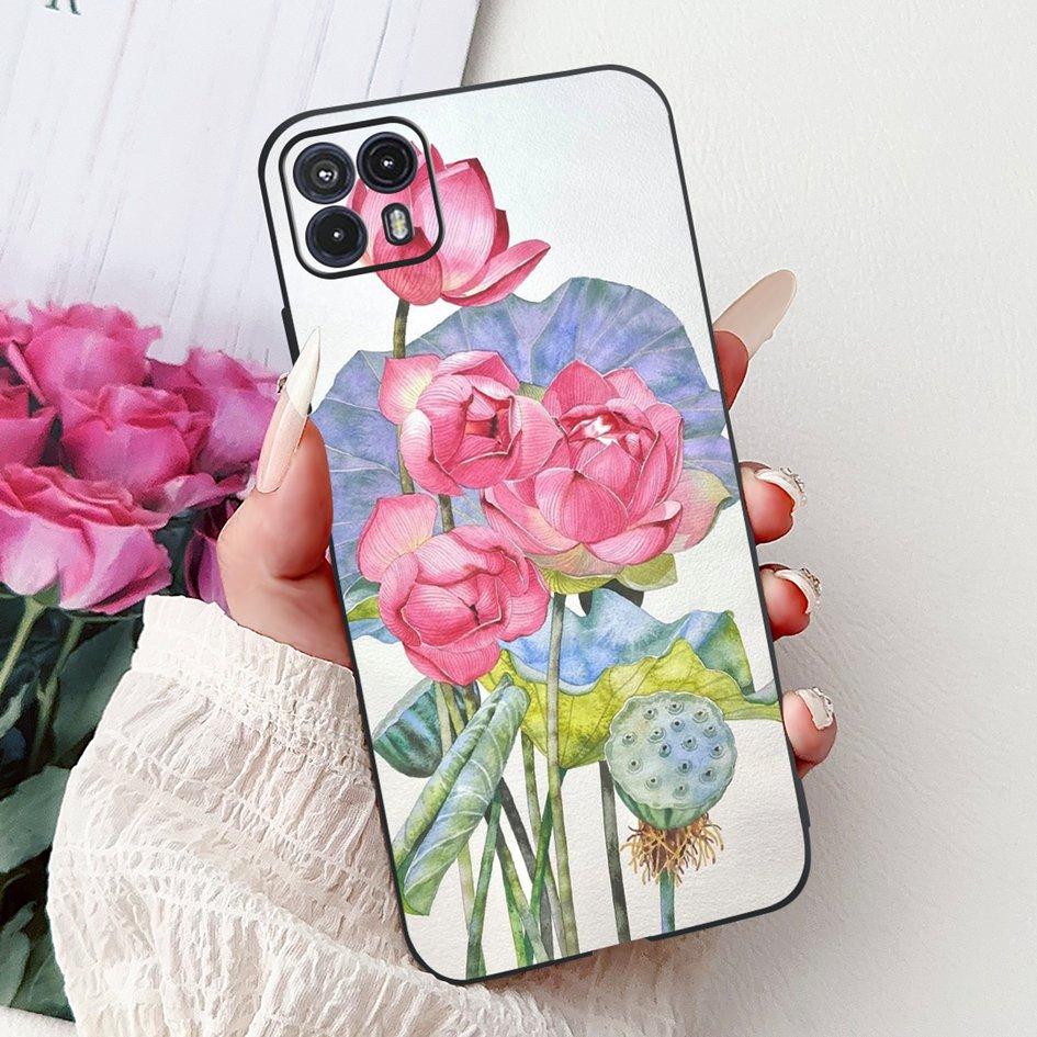 Чехол для Motorola Moto G50 XT2137-1 XT2137-2 Чехол Милый Кот Цветок Мультфильм ТПУ Задняя Крышка Для Motorola Moto G50 5G XT2149-1 Capa