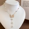 Butterfly Tassel Pearl Pendant Necklace: Elegant High-End Clavicle Chain for Women