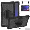For Samsung Tab S10 FE 10.9 SM-X520 X510 S7 S8 S9 Plus 12.4 inch SM-X610 X820 Stand Strap Shockproof Tablet Case Rugged Funda