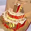 Креативная 3D-открытка-pop-up на День Рождения с конвертом, ручной работы, музыкальная, со световыми эффектами, складная, открытка-подарок