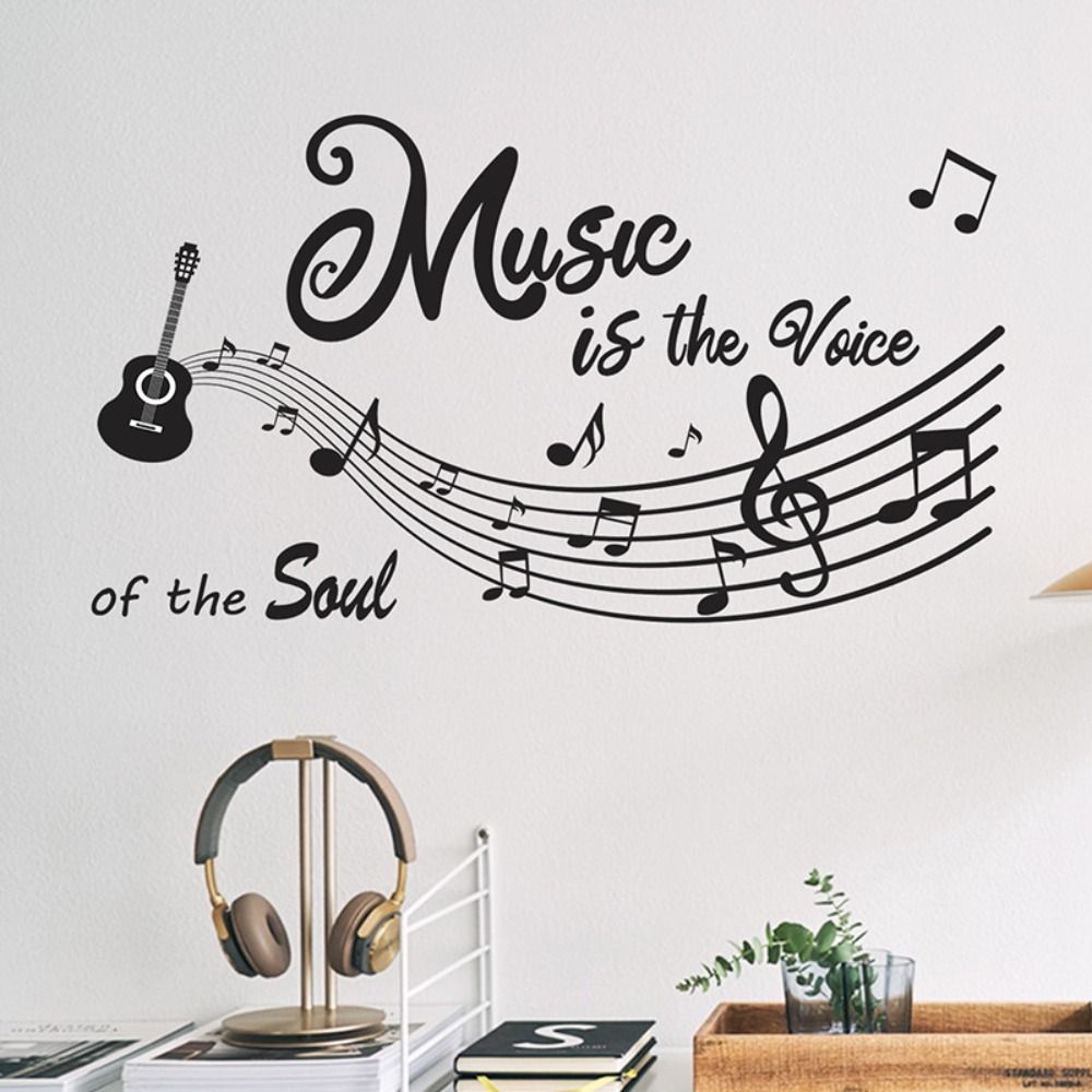 Vinyl Wall Decals Removable Music Symbols Music is The Voice of The Soul Music Room