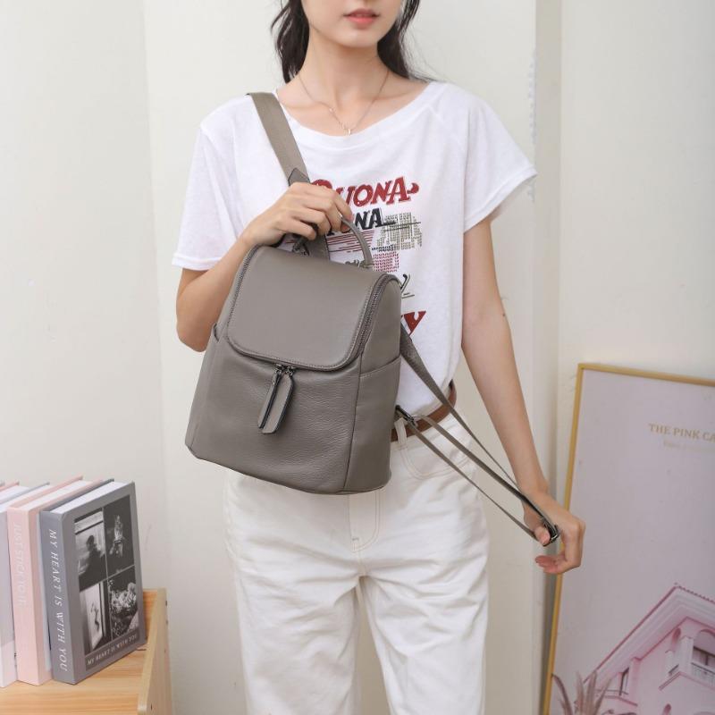 Натуральная кожа рюкзак женская сумка дорожная сумка модная студенческая школьная сумка большой емкости