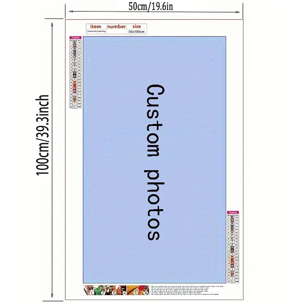 Large Size 5D Diy Diamond Painting Photo Custom Cross Stitch Diamond Mosaic Full Square_Round Drill Wall Art Picture Home Decor