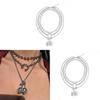 Punk Style Multilayer Skull Cherry Necklace For Women With Zinc Alloy Chain