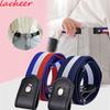 Unisex Buckle Free Waist Belt with Adjustable Invisible Elastic Band